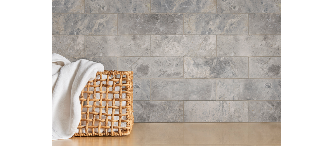 TUNDRA GRAY MARBLE SUBWAY TILE 4X12